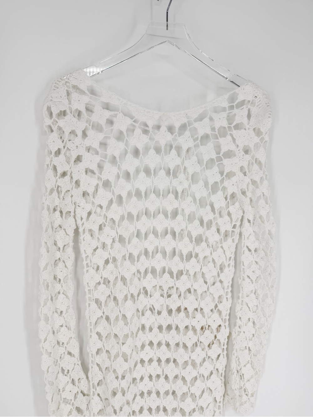NWT Tularosa Arella Crochet Maxi Cover Up M White - Picture 4 of 7